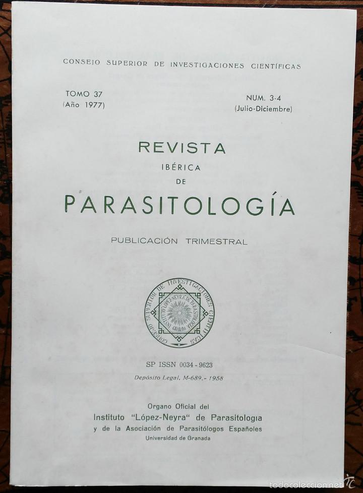 Libros de segunda mano: REVISTA IB&Eacute;RICA DE PARASITOLOG&Iacute;A &ndash; TOMO 37 (Num 3 . 4 ) &ndash; 1977
