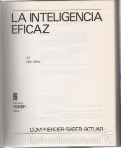 Libros de segunda mano: La inteligencia eficaz - Alain Sarton - Foto 1