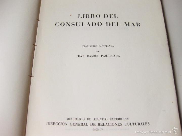 Libros de segunda mano: LIBRO DEL CONSULADO DEL MAR -TRADUCCION DE JUAN RAMON PARELLADA 1955 - Foto 3