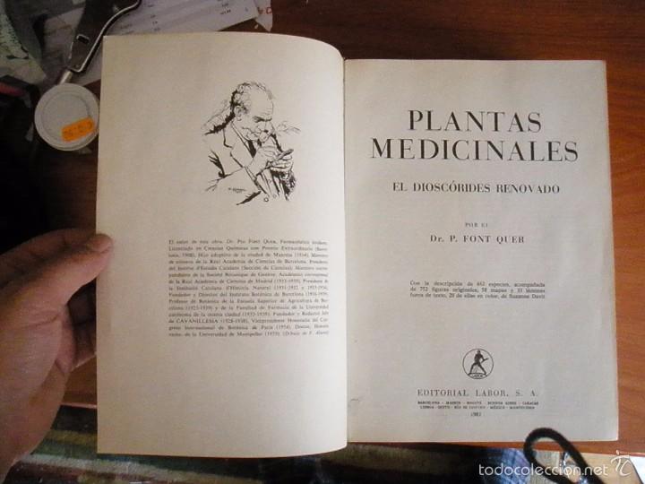 Libros de segunda mano: LIBRO PLANTAS MEDICINALES EL DI&Oacute;SCORIDES RENOVADO P FONT QUER 1981 - Foto 1