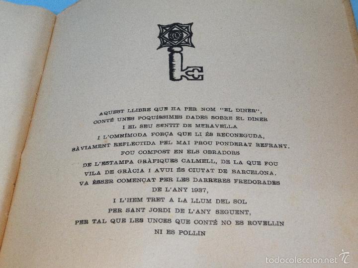 Libros de segunda mano: EL DINER.-- JOAN AMADES . 1&ordf; EDI. 1938 - Foto 4