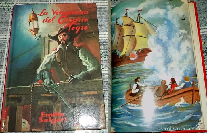 Libros de segunda mano: EMILIO SALGARI  4 TOMOS + JULIO VERNE 2 TOMOS - Foto 2