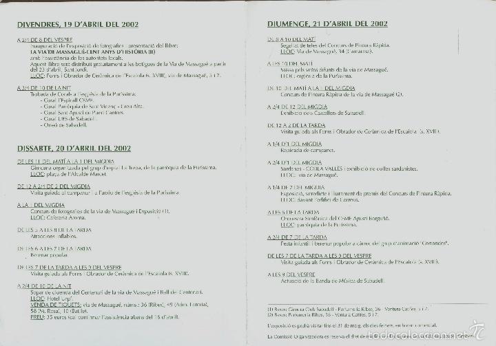 Libros de segunda mano: LA VIA MASSAGUE - SABADELL 2002 - Foto 3