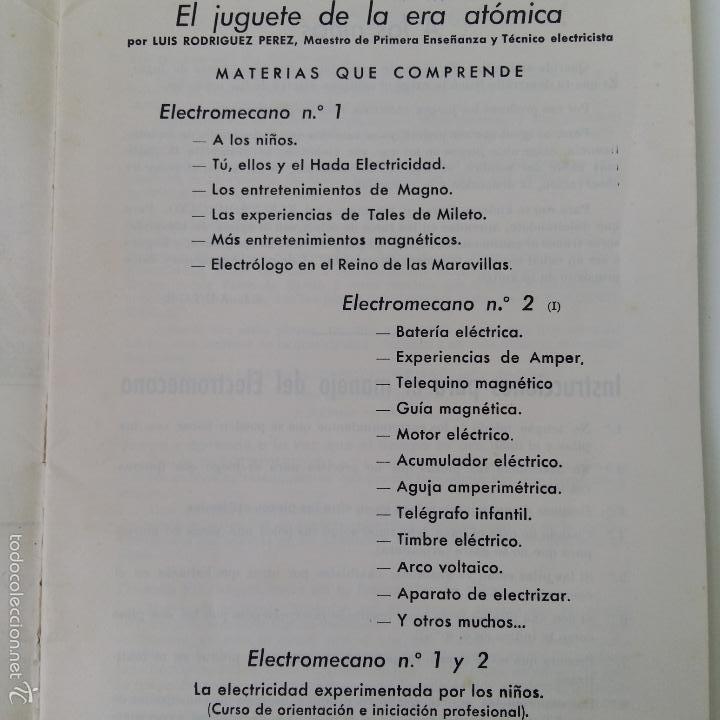 Libros de segunda mano: MANUAL DE ELECTROMECANO EL JUGUETE DE LA ERA ATOMICA - Foto 3