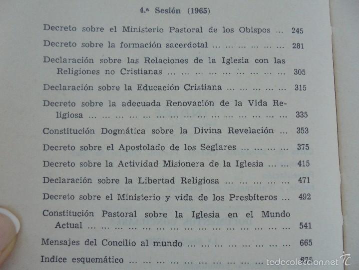 Libros de segunda mano: DOCUMENTOS DEL CONCILIO VATICANO II. CONSTITUCIONES DECRETOS DECLARACIONES. JOAQUIN SALAVERRI - Foto 9
