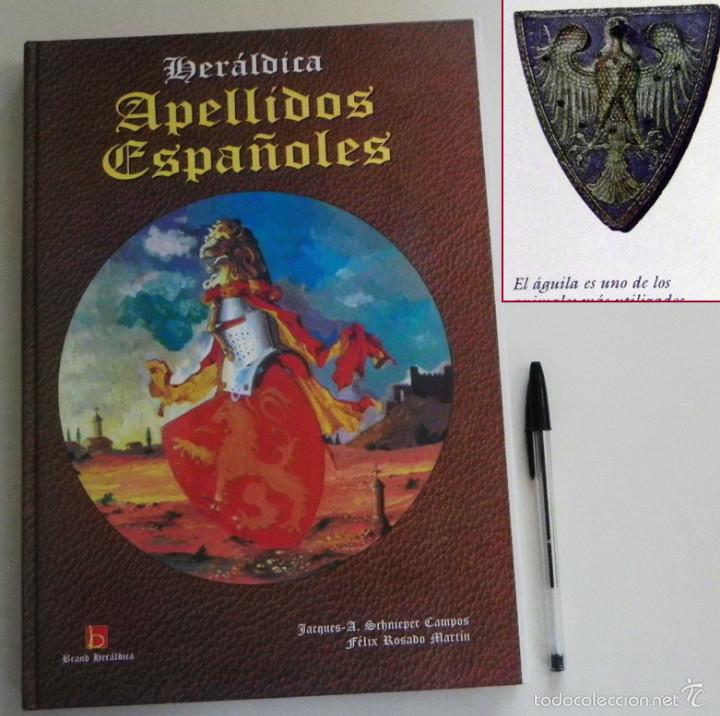 Libros de segunda mano: HER&Aacute;LDICA APELLIDOS ESPA&Ntilde;OLES LIBRO MUY ILUSTRADO HISTORIA VOCABULARIO HER&Aacute;LDICO ESCUDOS F ROSADO DE