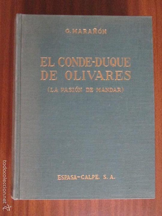 Libros de segunda mano: El Conde-Duque de Olivares --- Gregorio Mara&ntilde;&oacute;n - Foto 1