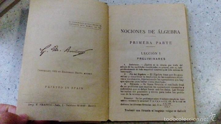 Libros de segunda mano: ALGEBRA Y TRIGONOMETRIA 1951 EDITORIAL BRU&Ntilde;O - Foto 3