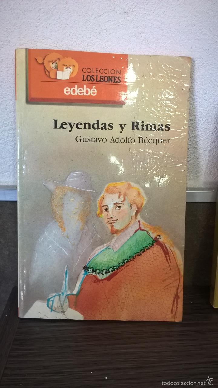 Libros de segunda mano: RIMAS Y LEYENDAS. GUSTAVO ADOLFO BECQUER. COLECCION LOS LEONES. - Foto 1