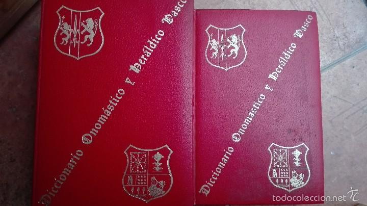Libros de segunda mano: Diccionario Onom&aacute;stico y Her&aacute;ldico Vasco. TRES TOMOS - Foto 2