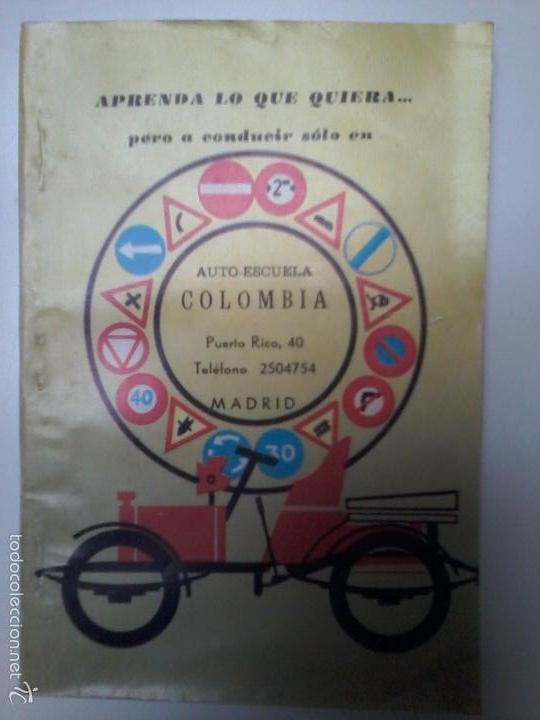 Libri di seconda mano: Manual de auto-escuela de 1969 (Auto-escuela Colombia, Madrid)