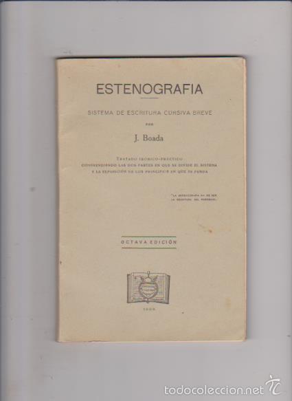 Libros de segunda mano: ESTENOGRAFIA - J. BOADA - EDITORIAL C. AVANT 1938 / BARCELONA - Foto 1