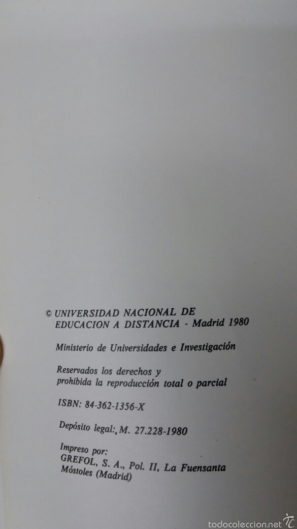 Libros de segunda mano: Psicolog&iacute;a Matem&aacute;tica I. Julio Seoane. UNED, 1980 - Foto 3