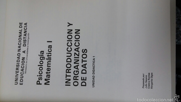Libros de segunda mano: Psicolog&iacute;a Matem&aacute;tica I. Julio Seoane. UNED, 1980 - Foto 4