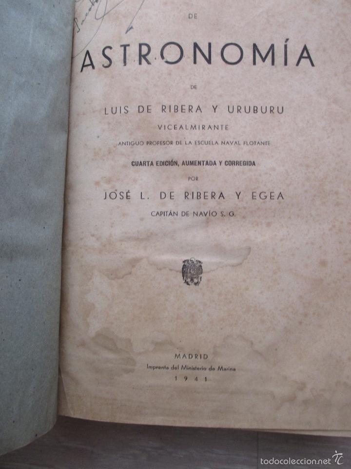 Libros de segunda mano: TRATADO DE ASTRONOM&Iacute;A. RIBERA Y URUBURU. 1941. - Foto 2