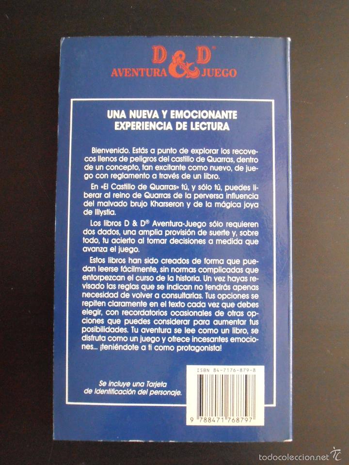 Libros de segunda mano: LIBRO ADVANCED DUNGEONS & DRAGONS - EL CASTILLO DE QUARRAS Nº2 - TIMUN MAS- HOJA SIN ESCRIBIR - Foto 3 - 58256123