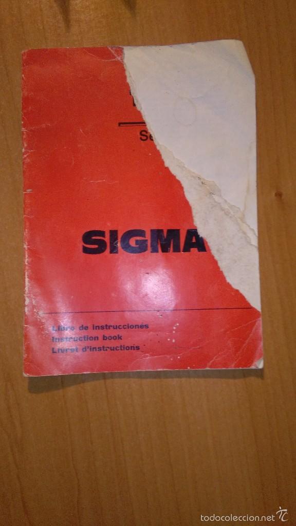 Libros de segunda mano: LIBRO DE INSTRUCCIONES  SIGMA - Foto 1