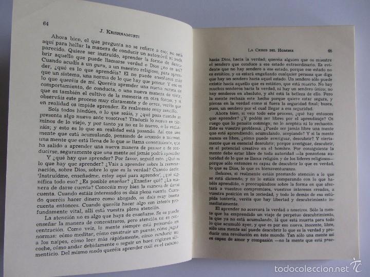 Libros de segunda mano: LA CRISIS DEL HOMBRE - KRISHNAMURTI - EDITORIAL KIER - 1978 - Foto 3
