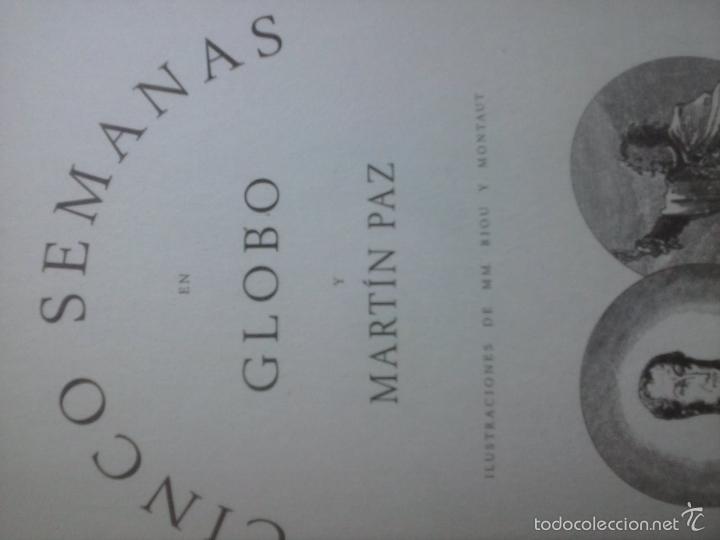 Libros de segunda mano: JULIO VERNE - CINCO SEMANAS EN GLOBO . - Foto 2