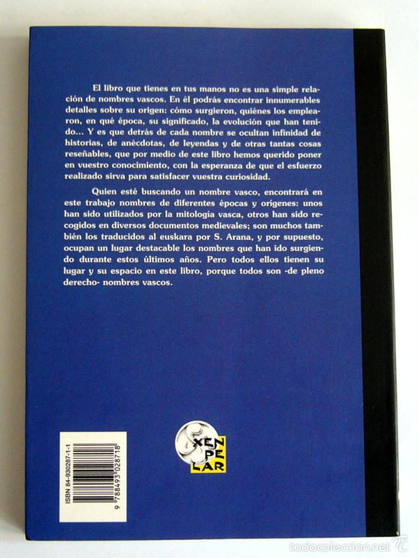 Libros de segunda mano: NOMBRES VASCOS - MIKEL HOYOS - Foto 2