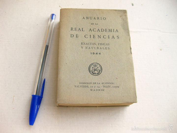 Libros de segunda mano: ANUARIO DE LA REAL ACADEMIA DE CIENCIAS DE 1944 - Foto 1