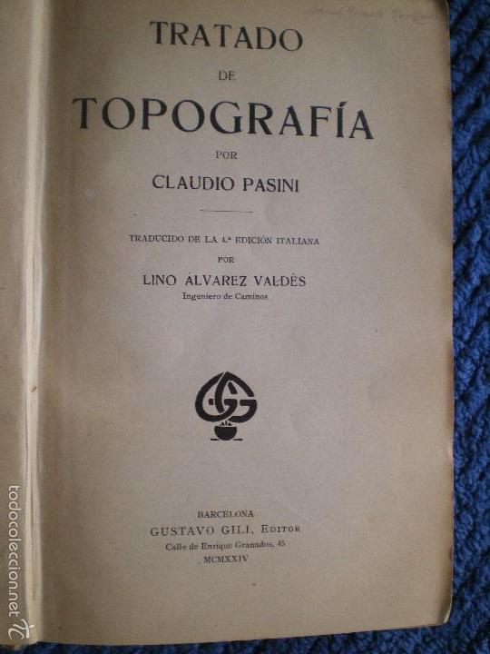 Libros de segunda mano: TOPOGRAF&Iacute;A. C. PASINI. GUSTAVO GILI EDITOR - Foto 3