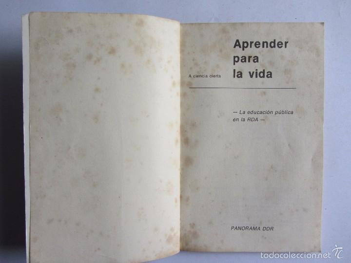 Libros de segunda mano: APRENDER PARA LA VIDA. La educaci&oacute;n p&uacute;blica en la RDA. Edici&oacute;n 1980. - Foto 3