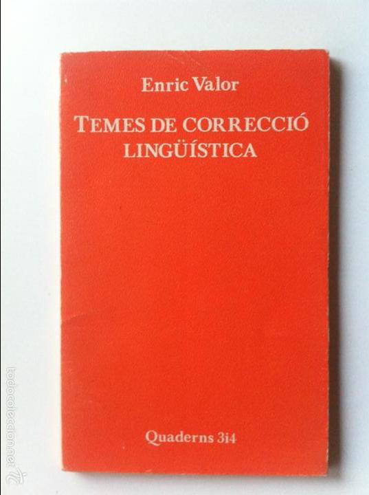 Libros de segunda mano: TEMES DE CORRECCI&Oacute; LING&Uuml;&Iacute;STICA - ENRIC VALOR - Foto 1