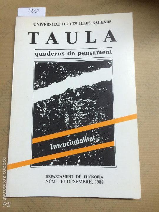 Libros de segunda mano: TAULA, QUADERNS DE PENSAMENT, N. 10, 1988 - Foto 1