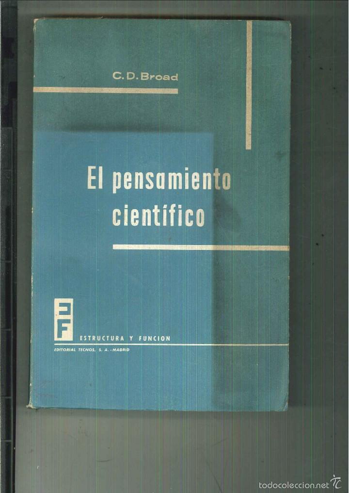 Libros de segunda mano: EL PENSAMIENTO CIENT&Iacute;FICO. C. D. Broad - Foto 1