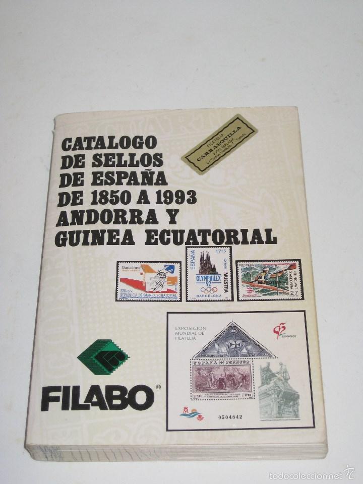 Libros de segunda mano: Catologo de sellos de Espa&ntilde;a, Andorra y Guinea de1850 a 1993