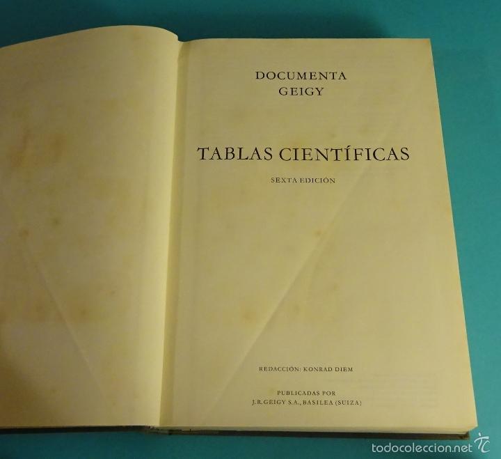 Libros de segunda mano: TABLAS CIENTÍFICAS. DOCUMENTA GEIGY - Foto 2 - 59591811