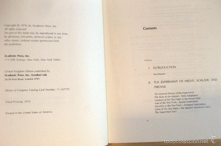 Libros de segunda mano: Tom Cornsweet. Visual Perception. 1974 - Foto 2