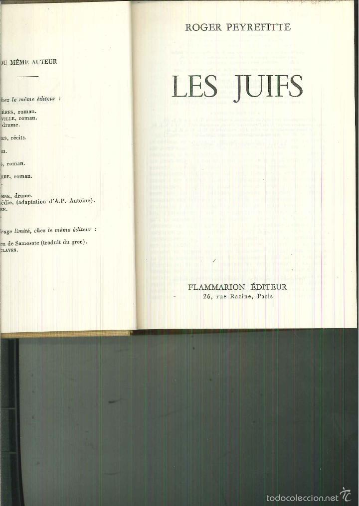 Libros de segunda mano: LES JUIFS. Roger Peyrefitte - Foto 1