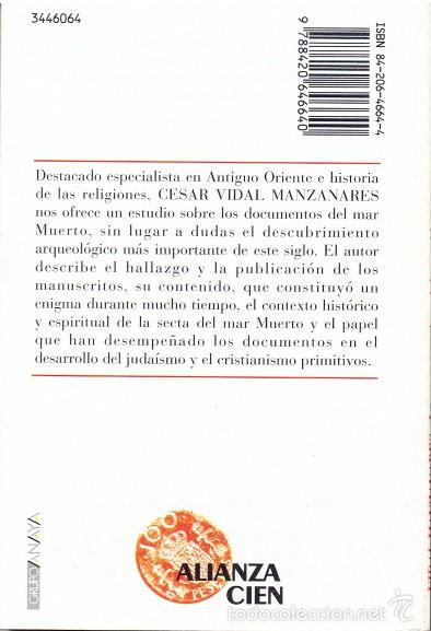 Libros de segunda mano: Los documentos del Mar Muerto - C&eacute;sar Vidal - Foto 2