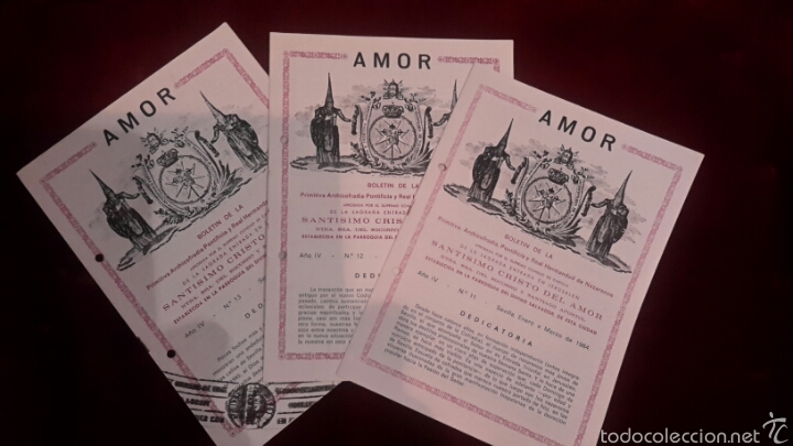 Libros de segunda mano: Boletines de la Hdad del Amor. Semana Santa Sevilla a&ntilde;os 80