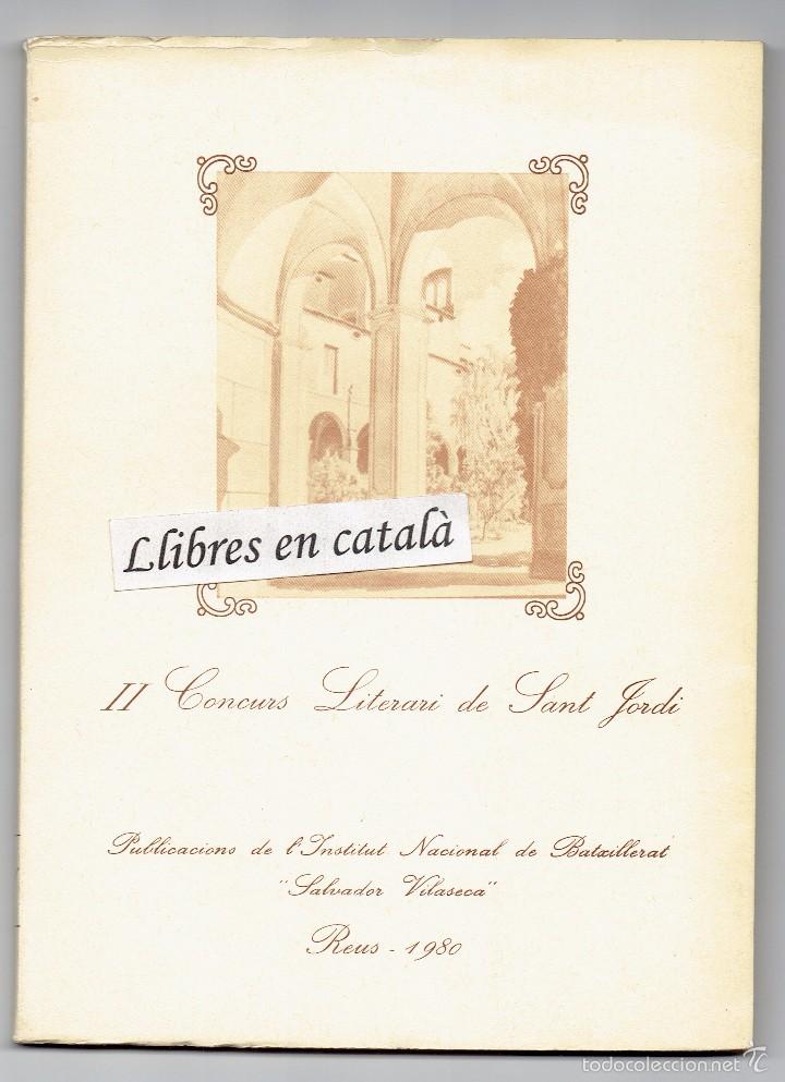 Libros de segunda mano: Institut Salvador Vilaseca - Reus - II Concurs literari Sant Jordi 1980