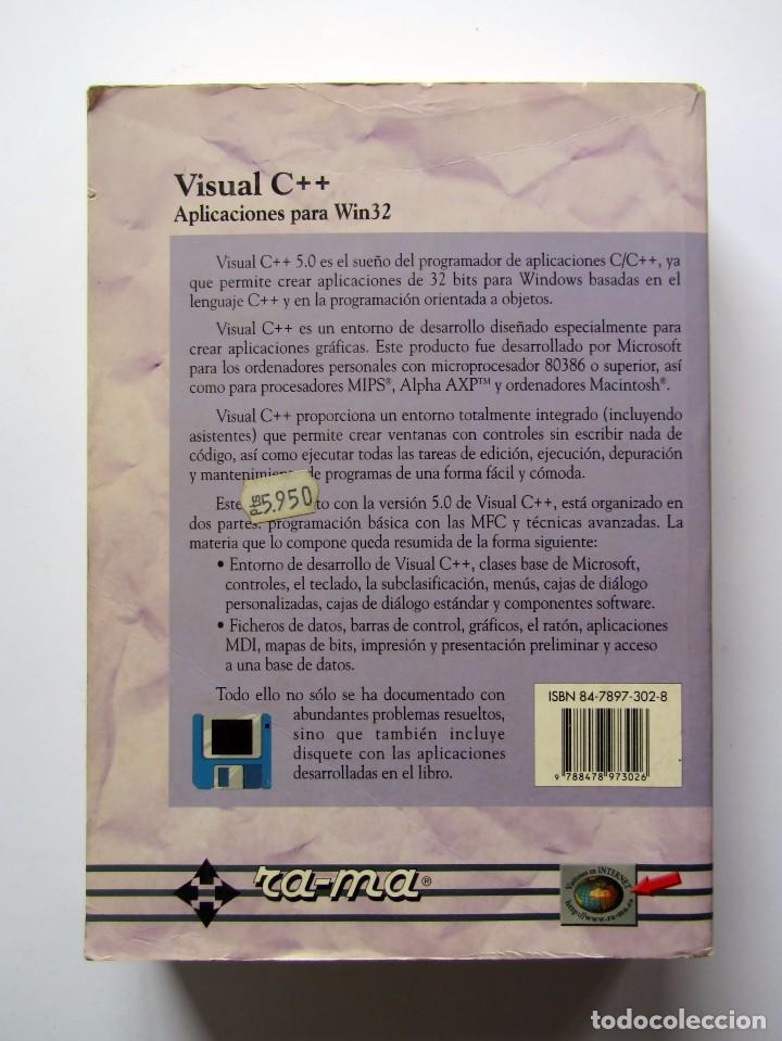 Libros de segunda mano: VISUAL++ APLICACIONES PARA WIN32 Fco. Javier Ceballos - Foto 2