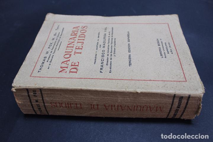 Libros de segunda mano: L- 3978. MAQUINARIA DE TEJIDOS, THOMAS FOX. 3&ordf; EDICION, 1952. - Foto 12