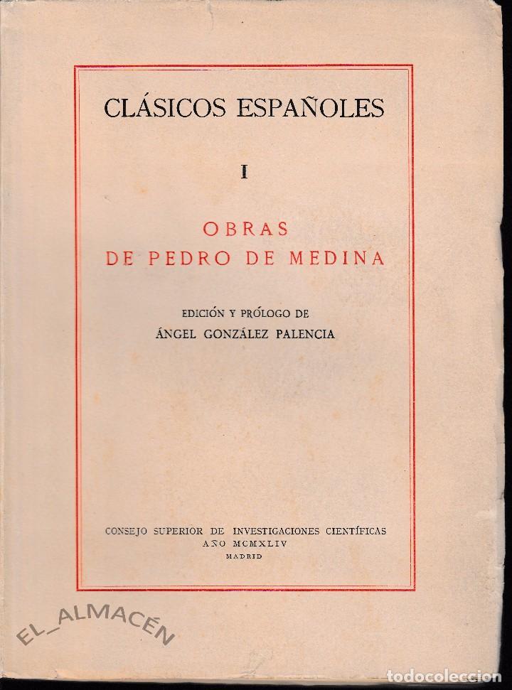 Libros de segunda mano: OBRAS DE PEDRO DE MEDINA (CSIC 1944) SIN USAR - Foto 1