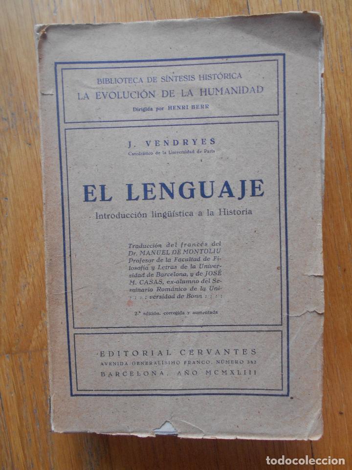 Gebrauchte B&uuml;cher: EL LENGUAJE J.Vendryes, Segunda Edicion, Corregida y Aumentada