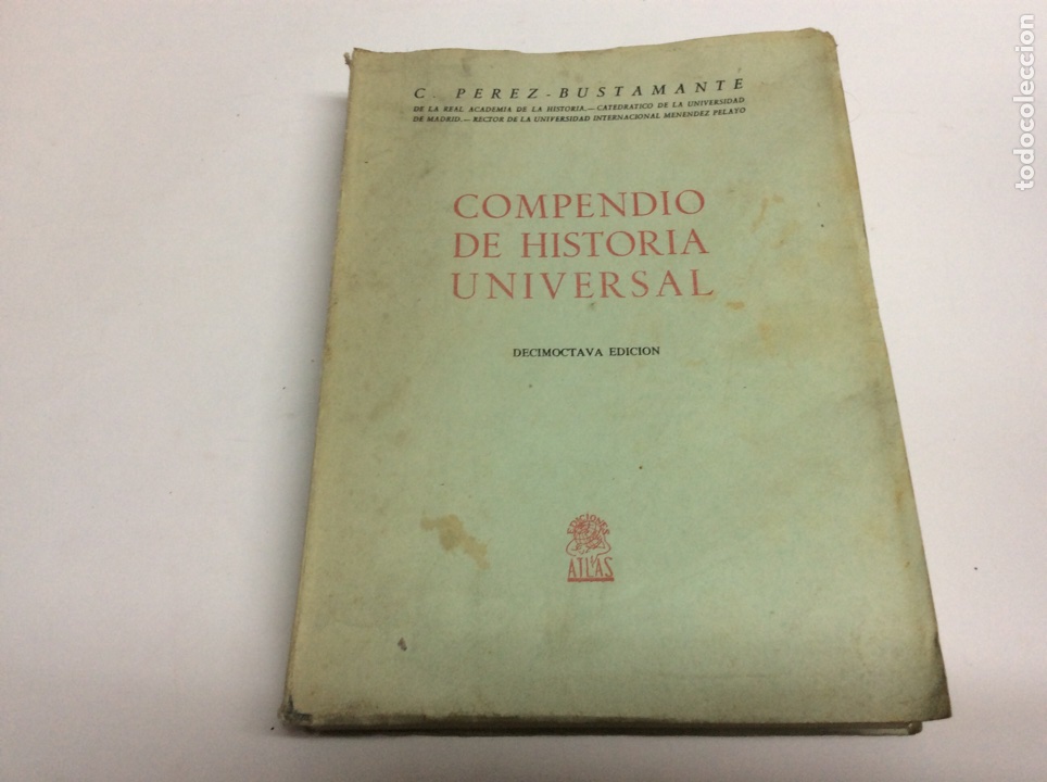 Libros de segunda mano: COMPENDIO DE HISTORIA UNIVERSAL / C. PEREZ-BUSTAMANTE -ed. EDICIONES ATLAS - Foto 1