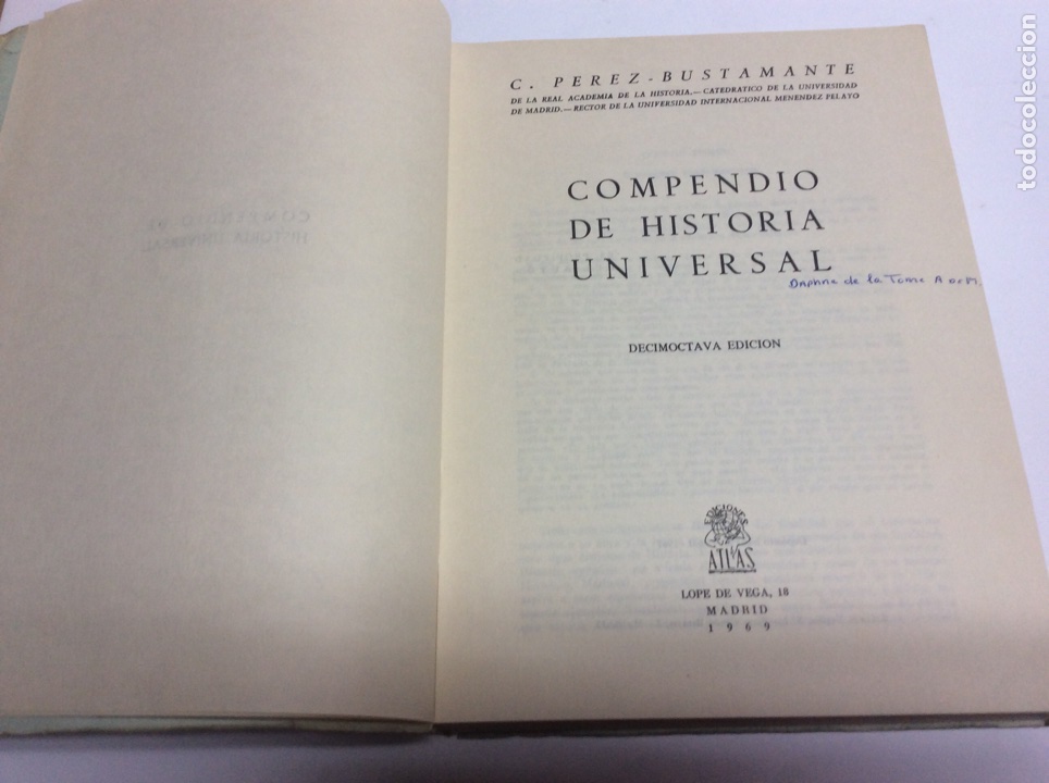 Libros de segunda mano: COMPENDIO DE HISTORIA UNIVERSAL / C. PEREZ-BUSTAMANTE -ed. EDICIONES ATLAS - Foto 2