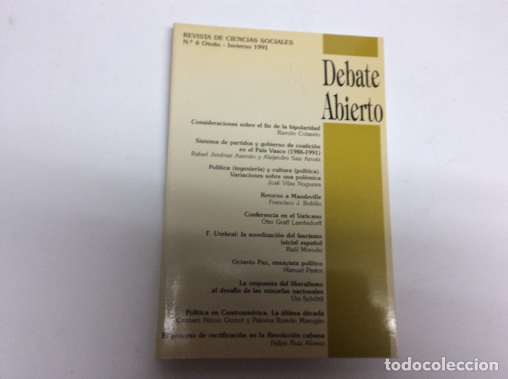 Gebrauchte B&uuml;cher: revista de ciencias sociales n&ordm; 6 1991 debate abierto