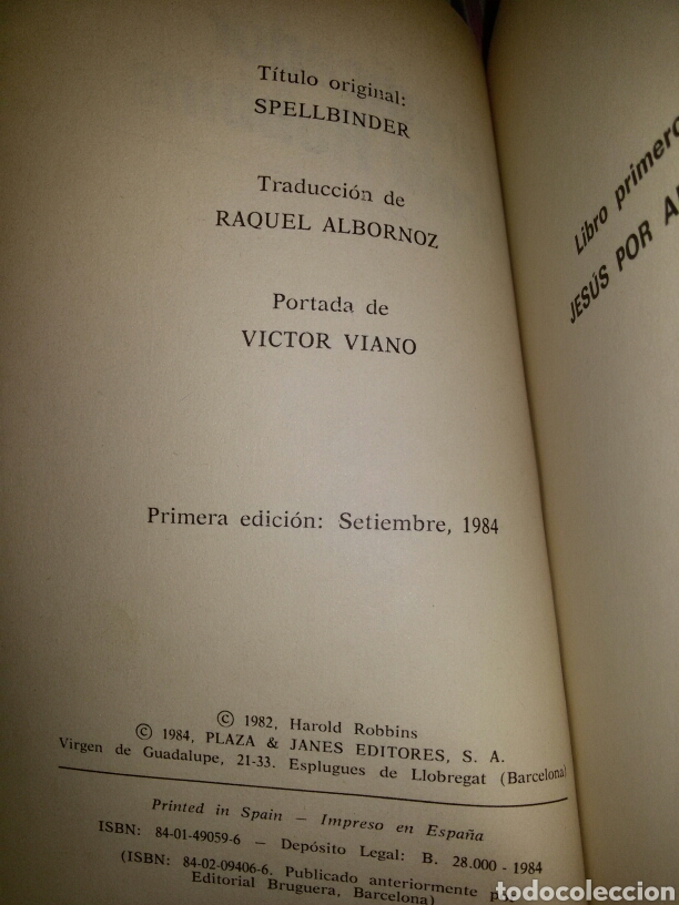 Libros de segunda mano: EL PREDICADOR / Harold Robbins / Primera edicion 1984 - Foto 2