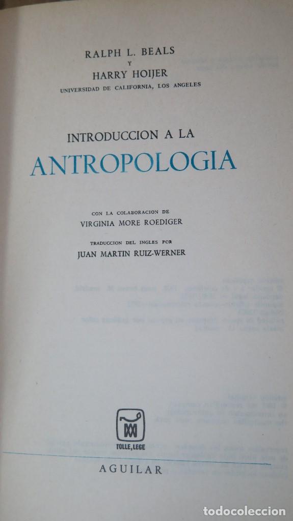 Libros de segunda mano: INTRODUCCION A LA ANTROPOLOGIA. VV.AA - Foto 2