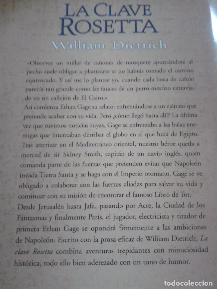 Libros de segunda mano: LA CLAVE ROSETTA -- WILLIAM DIETRICH --EDICIONES B - 2008 -- - Foto 2
