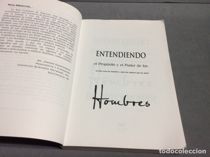 Libros de segunda mano: Entendiendo el proposito y el poder de los Hombres / MYLES, MUNROE - Foto 2