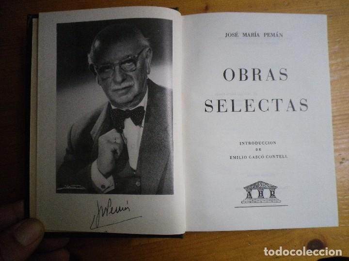 Libros de segunda mano: LIBRO OBRAS SELECTAS JOSE MARIA PEMAN EDITORIAL CARROGGIO - Foto 1
