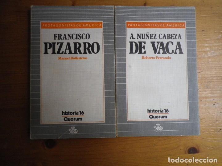 Libros de segunda mano: 2 LIBROS PROTAGONISTAS DE AMERICA HISTORIA 16 QUORUM - Foto 1